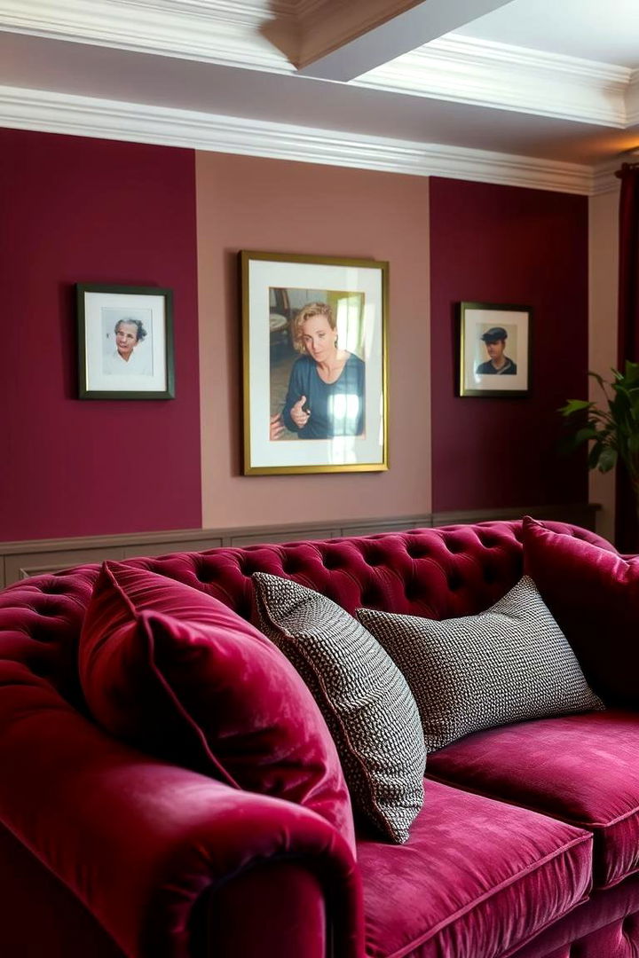 Bold Burgundy Upholstery Choices - 22 Burgundy Living Room Ideas