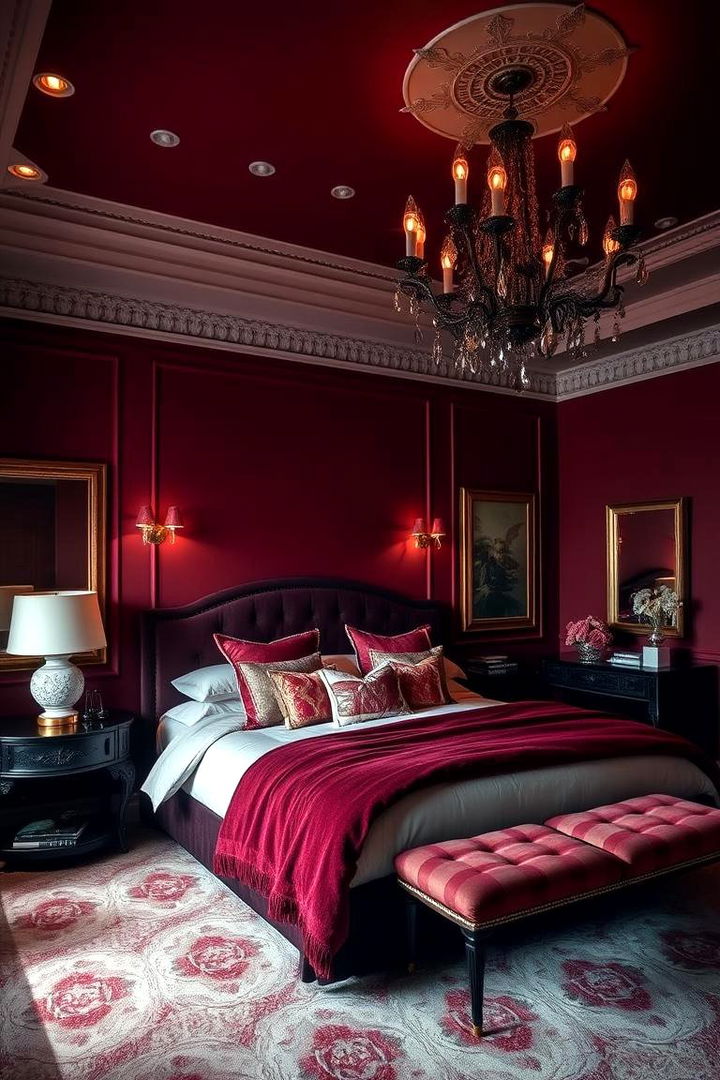 Bold Burgundy - 22 Bedroom Paint Colors