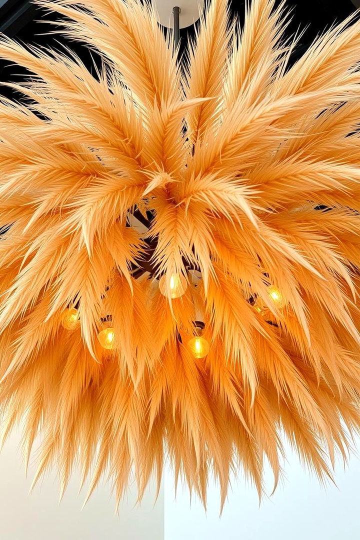 Bold Ceiling Fixture - 22 Pampas Grass Decor Ideas