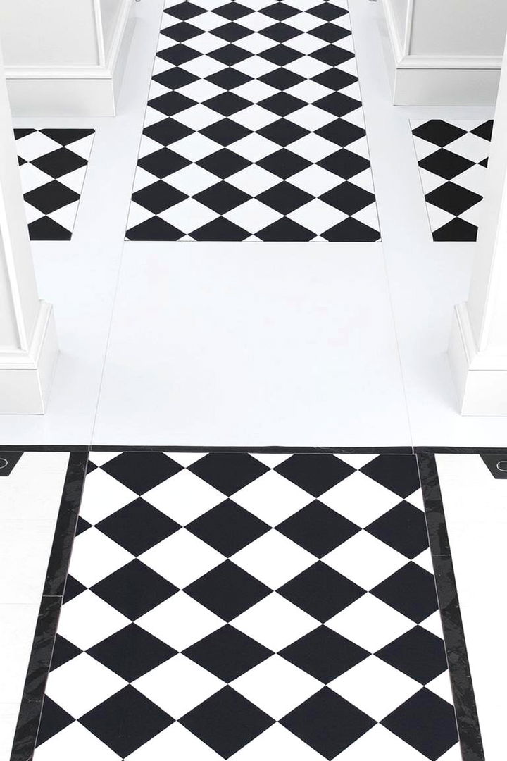Bold Checkerboard Designs - 22 Painted Floor Ideas