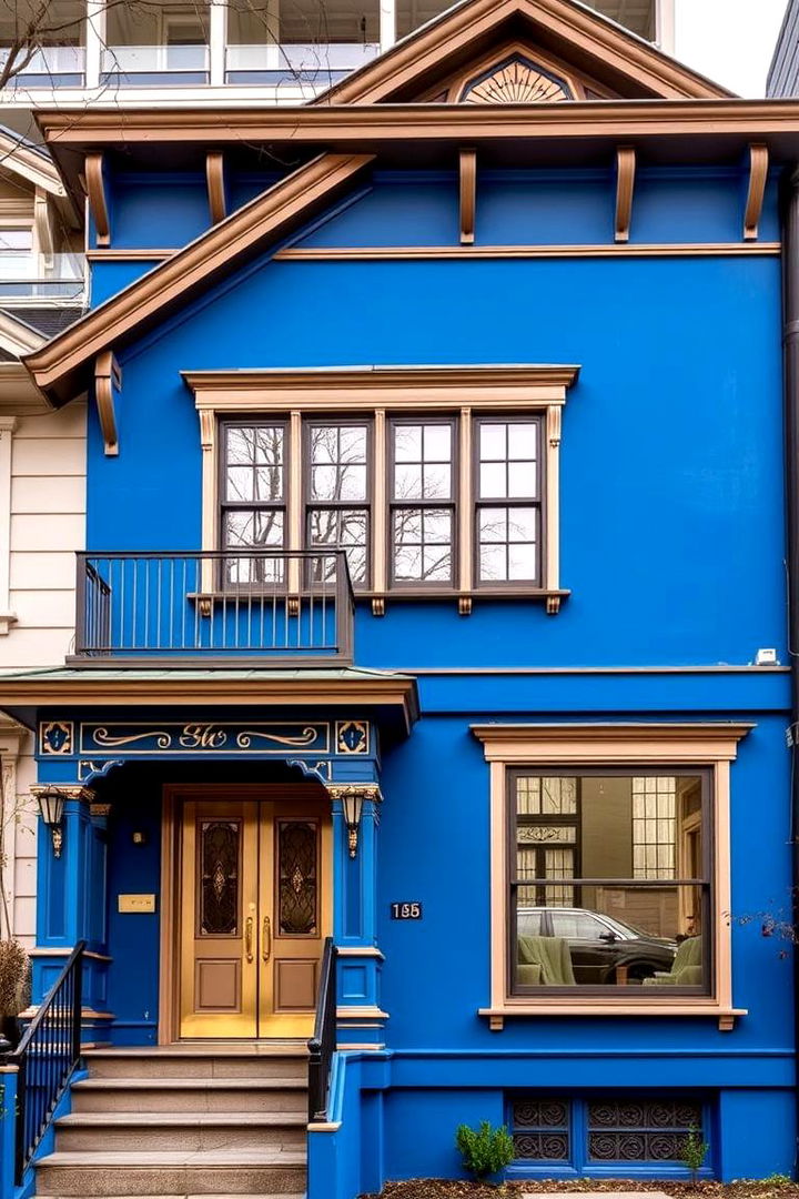 Bold Cobalt Blue - 22 blue exterior house paint ideas