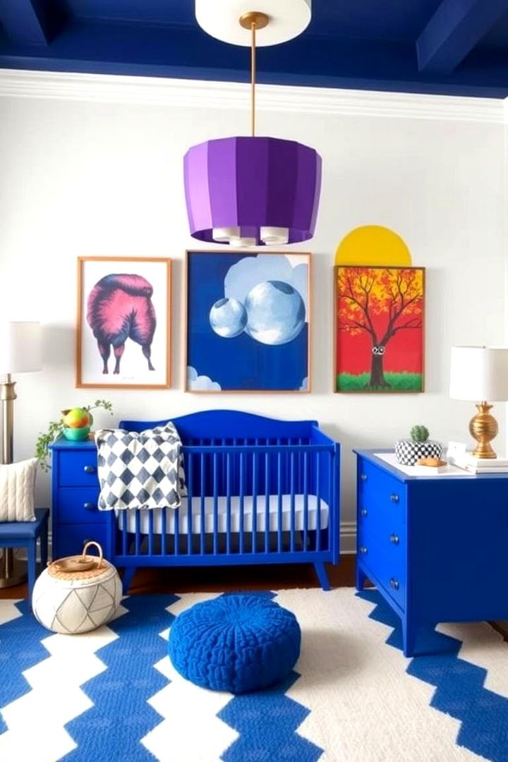 Bold Cobalt Centerpieces - 22 Blue Nursery Ideas