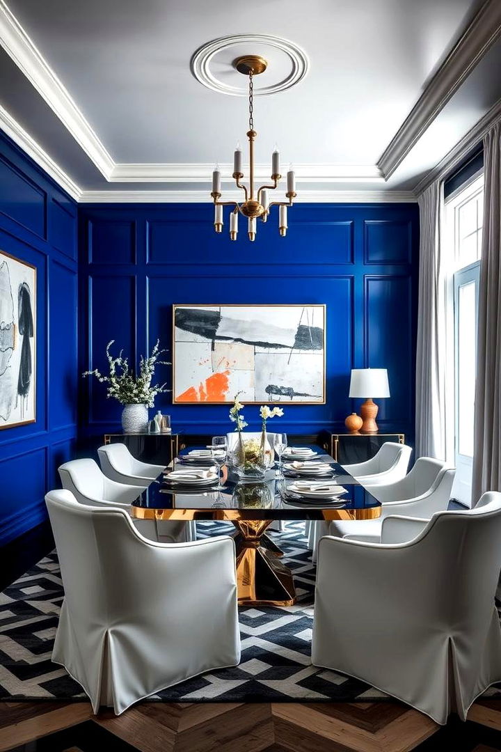 Bold Cobalt Statements - 22 Blue Dining Room Ideas