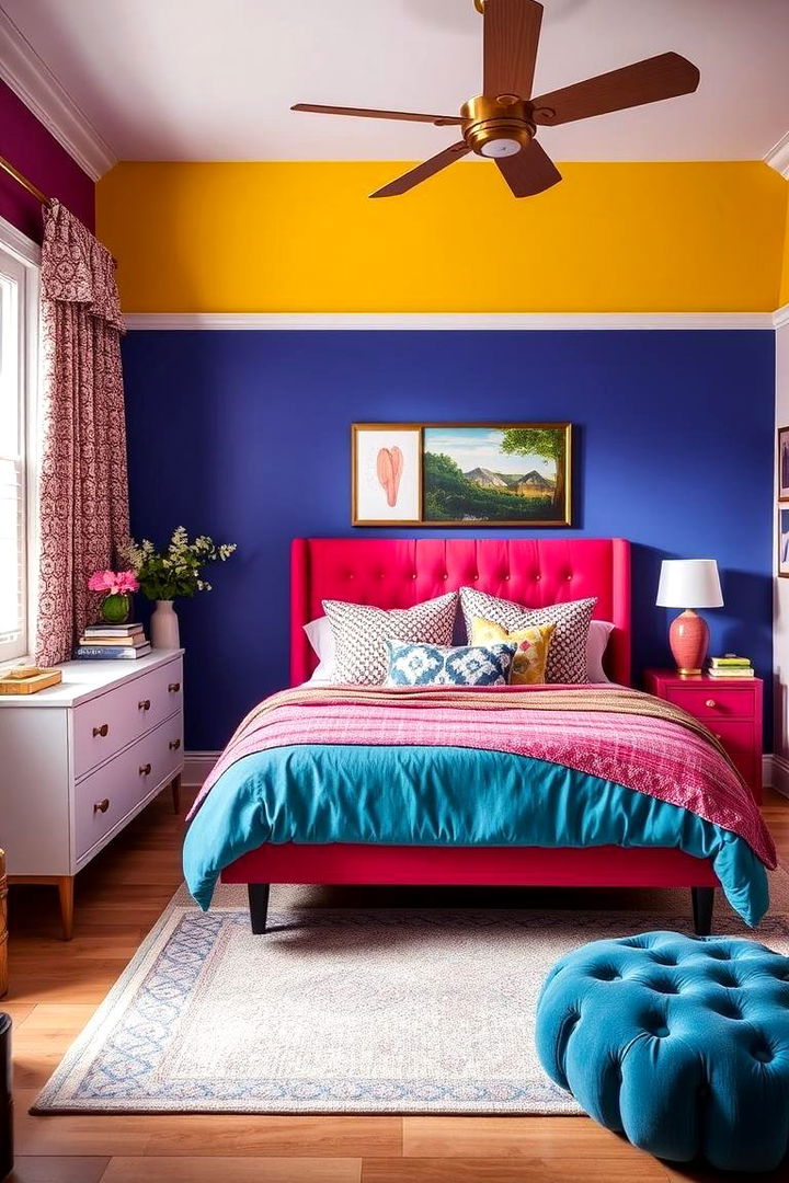 Bold Color Accent Bedroom - 22 Master Bedroom Ideas