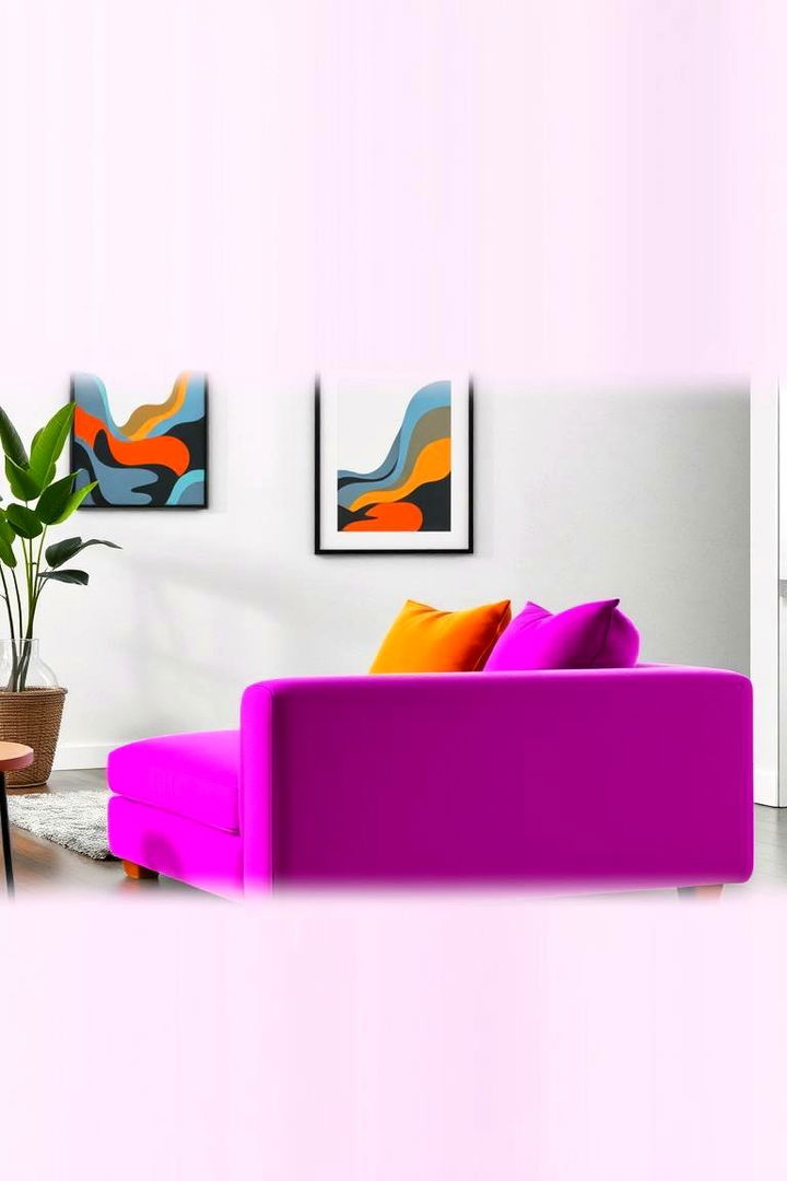 Bold Color Accent Couch - 22 Living Room Couch Ideas