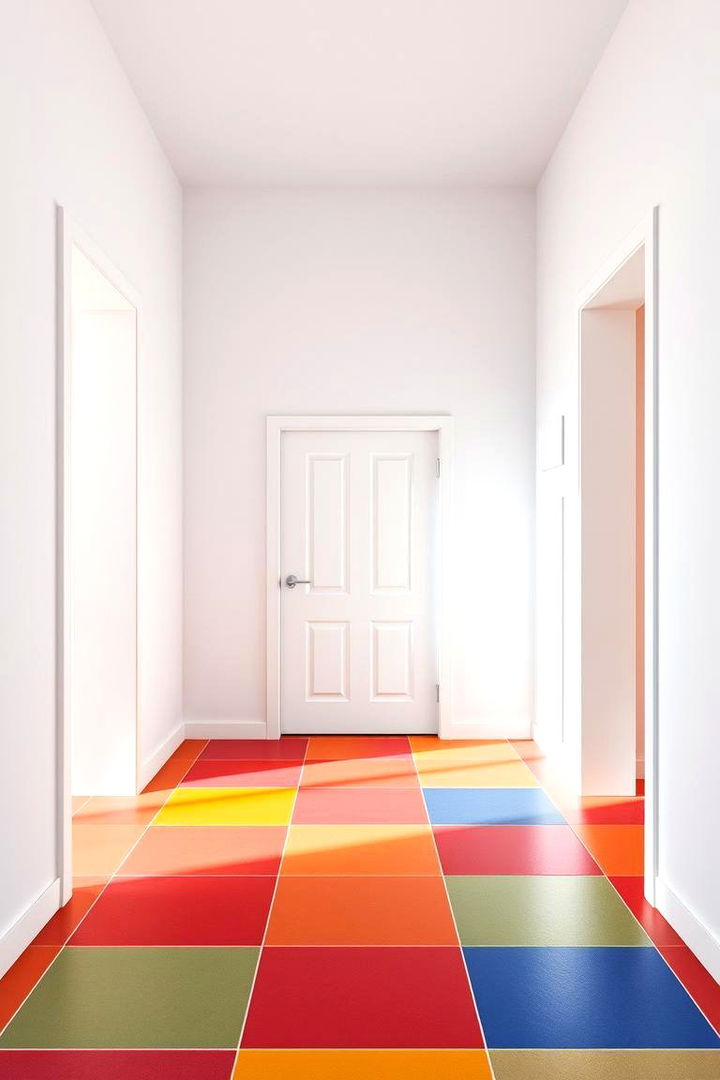 Bold Color Accent Tiles for Vibrant Energy - 22 Mudroom Tile Floor Ideas