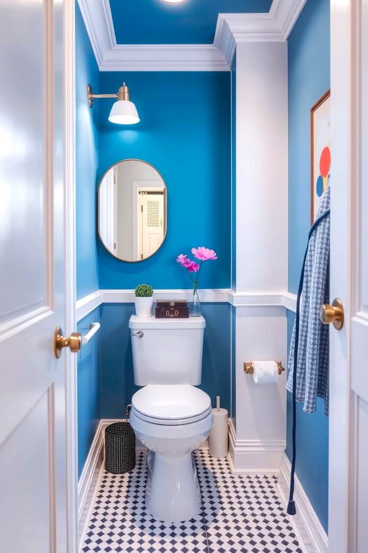 Bold Color Accent - 22 Half Bathroom Ideas