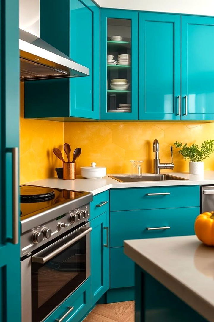 Bold Color Accents - 22 Boho Kitchen Ideas