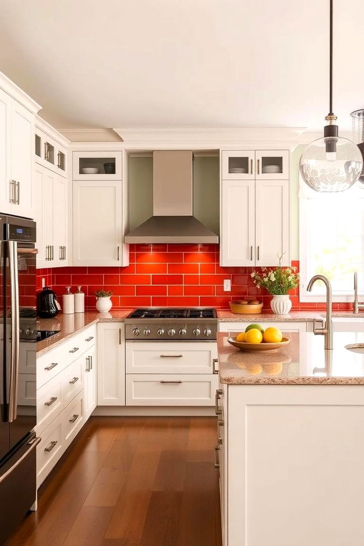 Bold Color Accents - 22 Double Island Kitchen Ideas