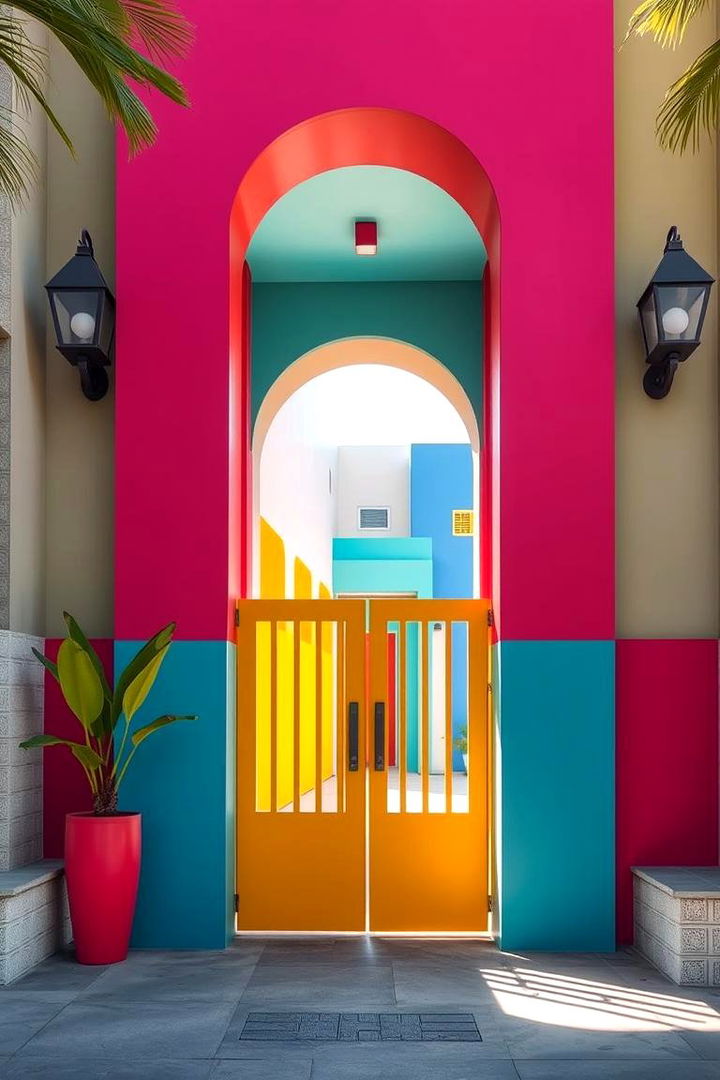 Bold Color Accents - 22 Front Gate Ideas