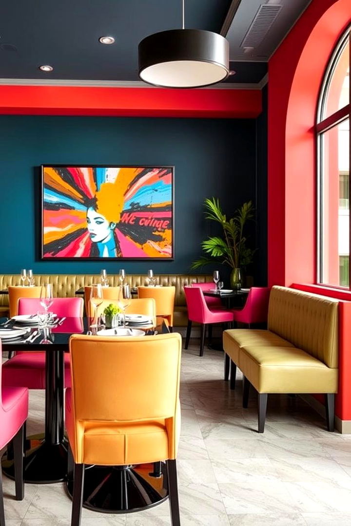 Bold Color Accents - 22 Modern Dining Room Ideas