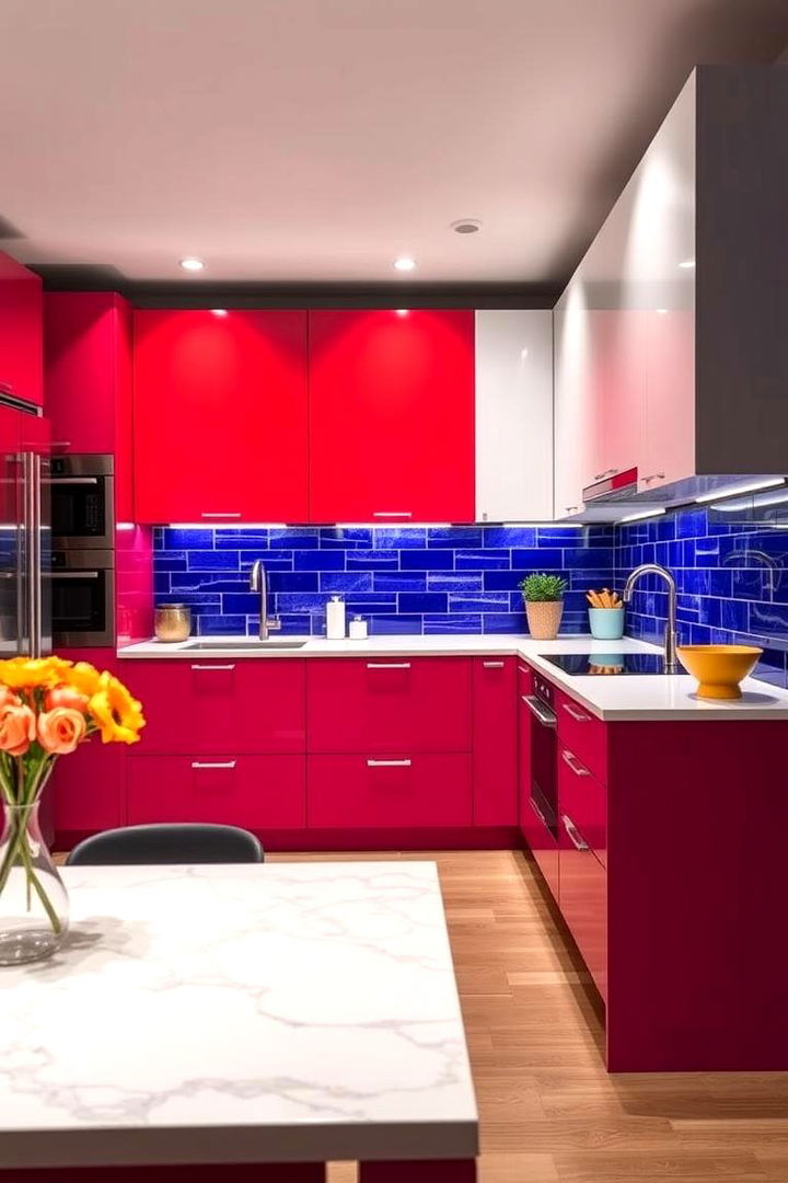 Bold Color Accents - 22 Modern Kitchen Ideas