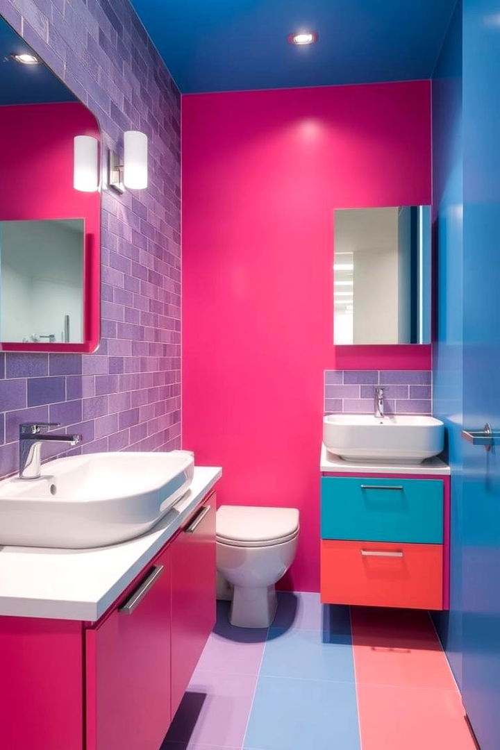 Bold Color Accents - 22 Bathroom Decor Ideas