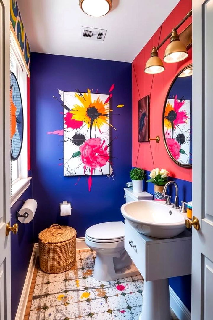 Bold Color Accents - 22 Powder Room Ideas