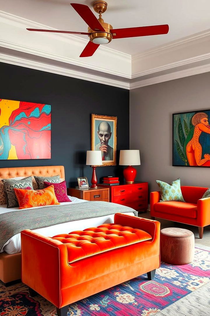 Bold Color Accents - 22 Bedroom Interior Design Ideas
