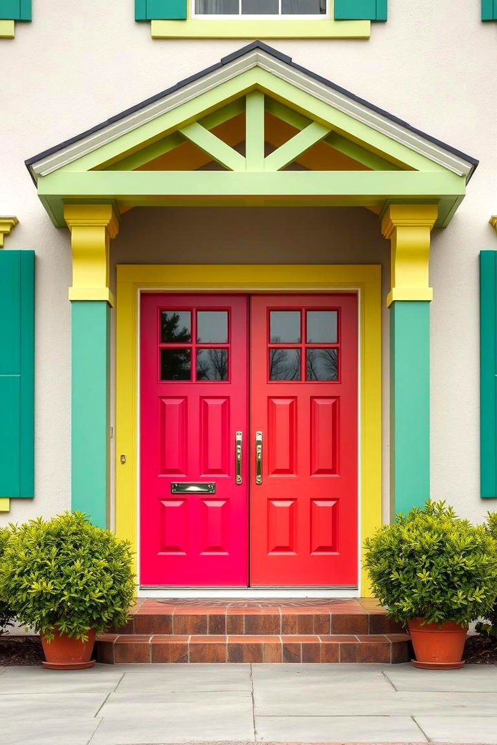 Bold Color Accents - 22 Aesthetic House Exterior Ideas