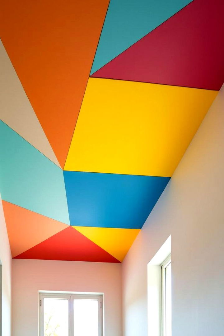 Bold Color Block Tray Ceiling - 22 tray ceiling ideas