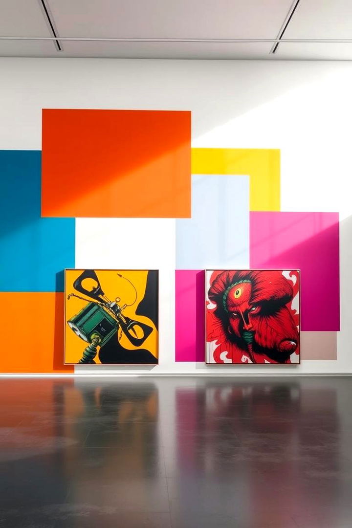 Bold Color Blocking - 22 Gallery Wall Ideas
