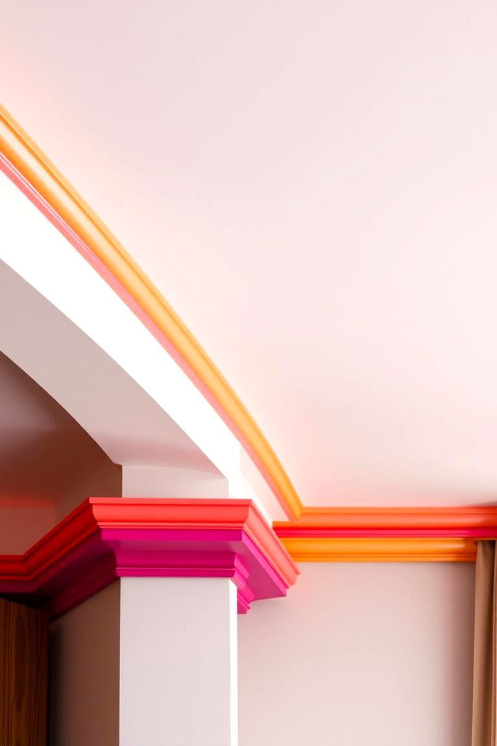 Bold Color Contrast Trim - 22 Ceiling Trim Ideas