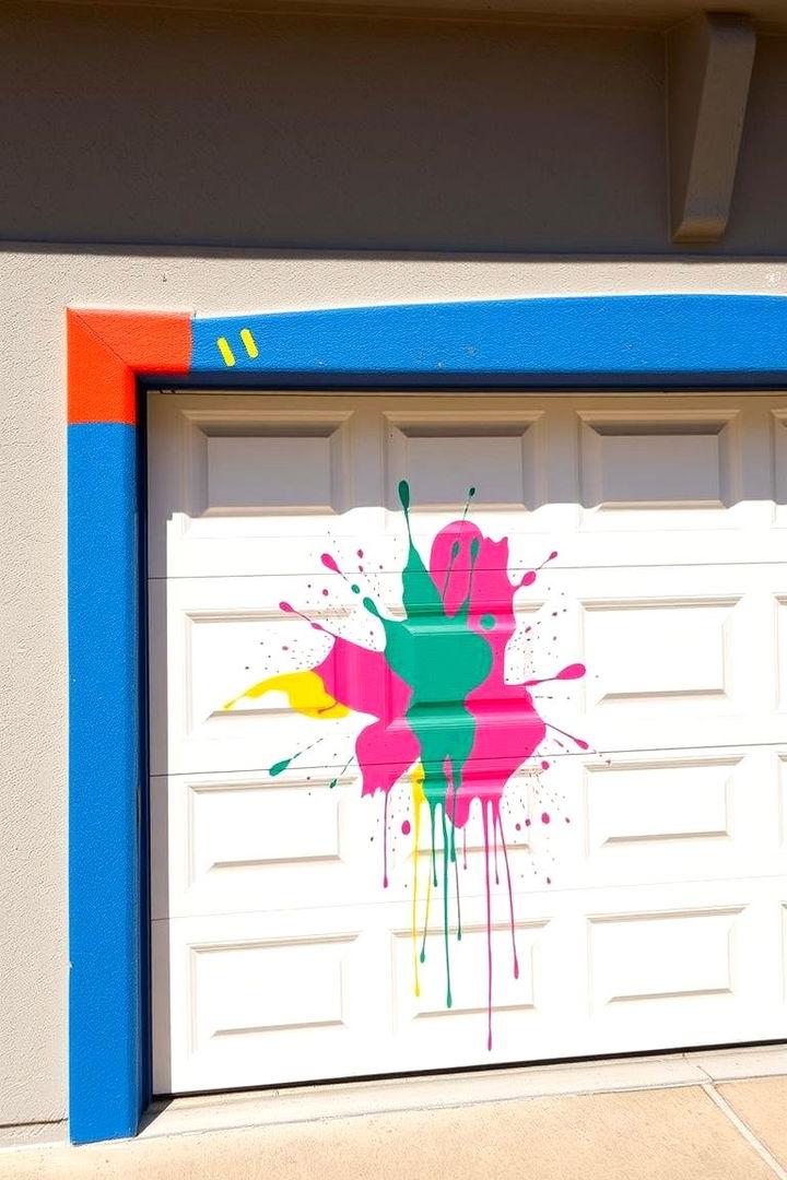 Bold Color Contrasts - 22 Exterior Garage Door Trim Ideas