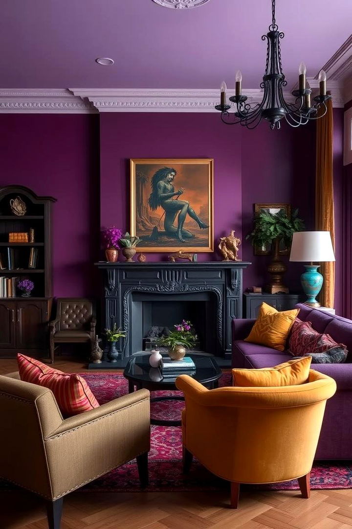 Bold Color Contrasts in Gothic Boho Interiors - 22 Gothic Boho Decor Ideas