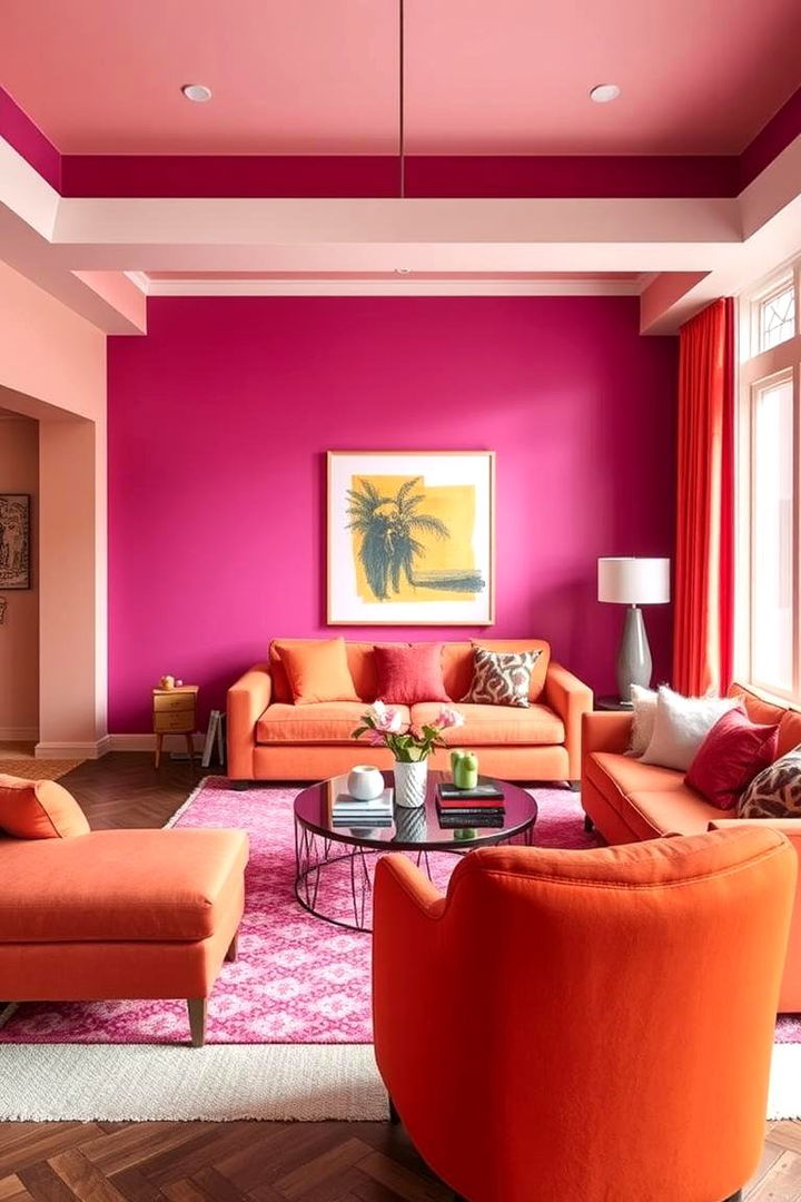 Bold Color Harmony - 22 Large Living Room Ideas