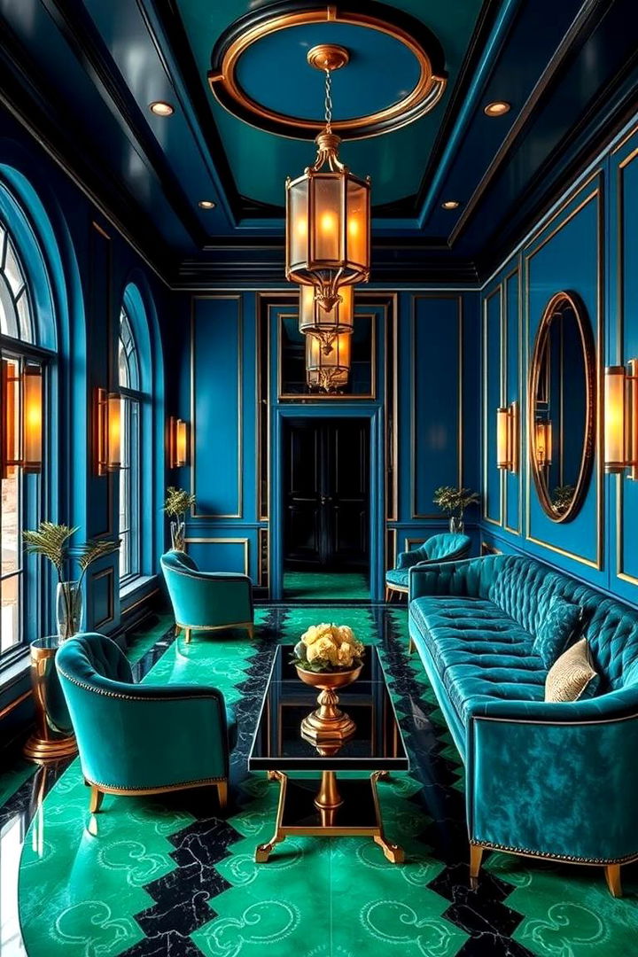 Bold Color Palette Styling - 22 Art Deco Living Room Ideas