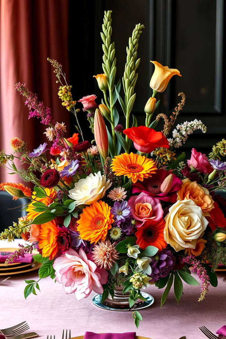 Bold Color Palettes - 22 Wedding Centerpiece Ideas