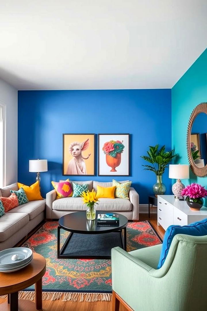 Bold Color Pops in Decor - 22 Condo Living Room Ideas
