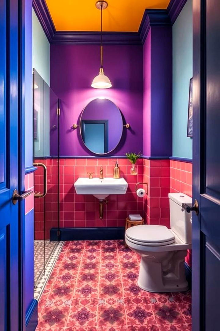 Bold Color Scheme Ensuite Bathrooms - 22 Ensuite Bathroom Ideas