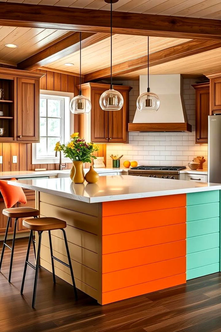 Bold Color Shiplap Island Concept - 22 Shiplap Kitchen Island Ideas