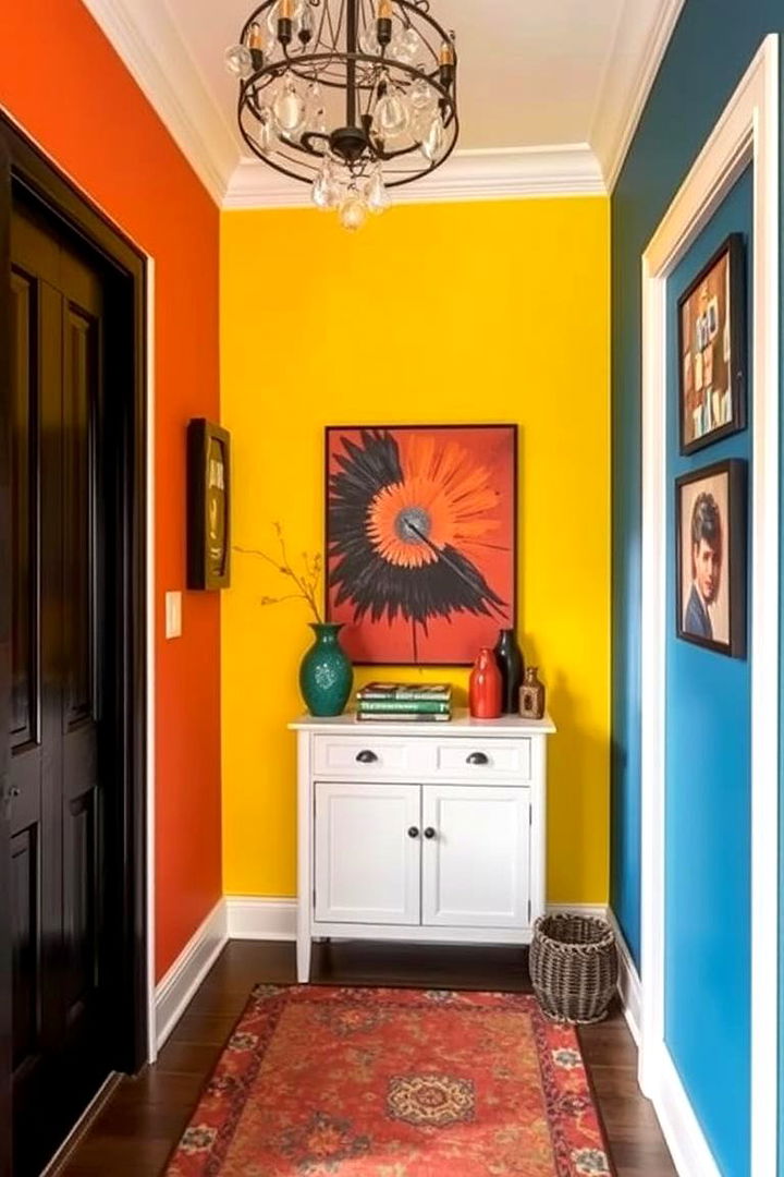Bold Color Splash Entry - 22 Foyer Decor Ideas