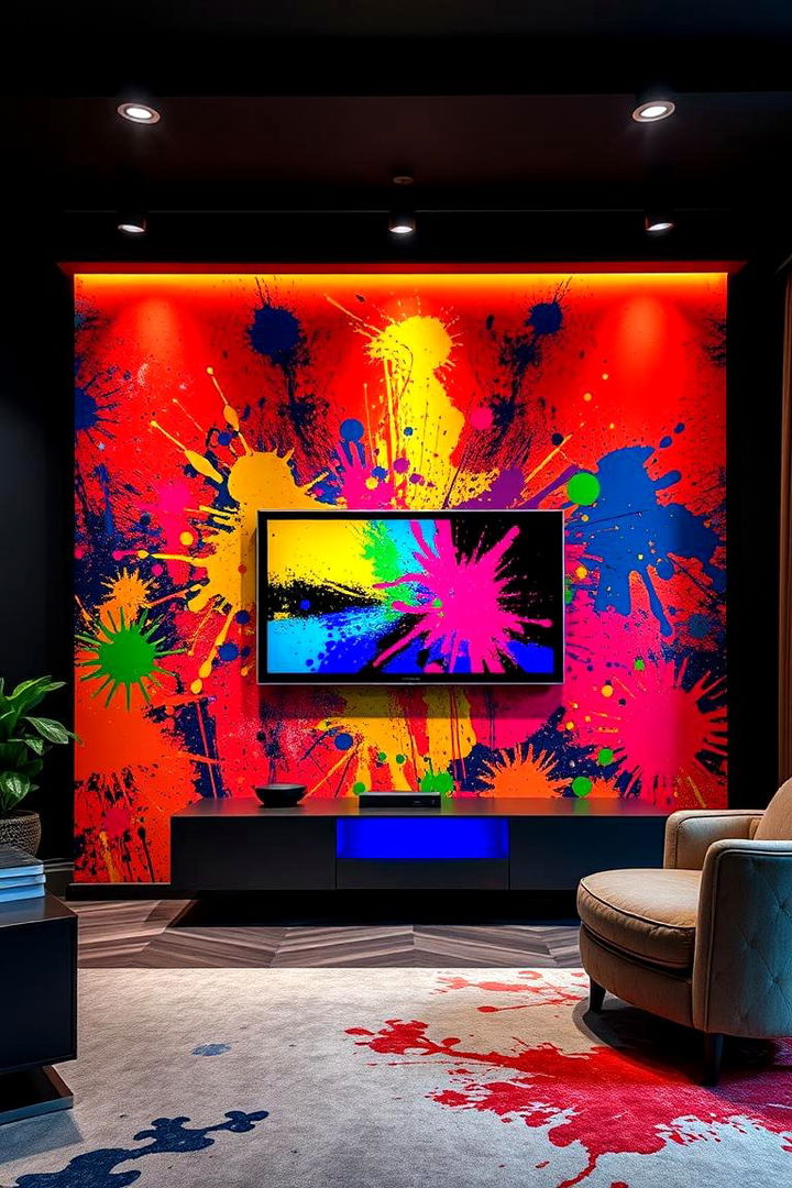 Bold Color Splash Media Walls - 22 Media Wall Ideas