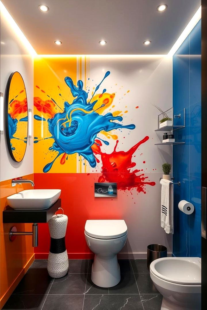 Bold Color Splash - 22 Bathroom Accent Wall Ideas