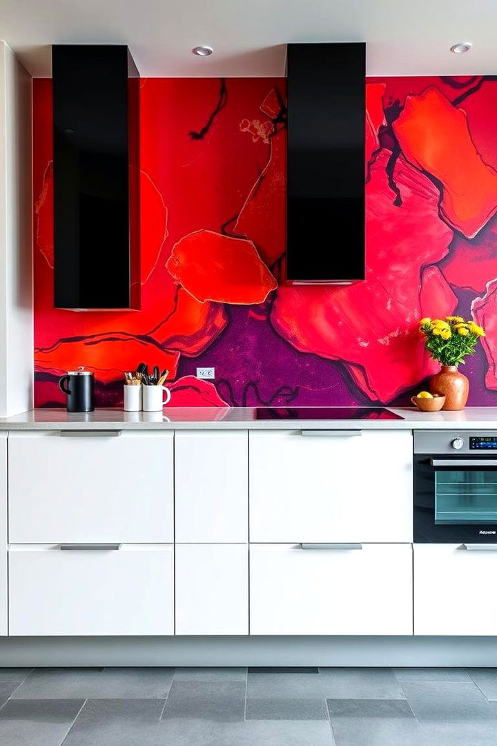 Bold Color Splashback - 22 Kitchen Splashback Ideas