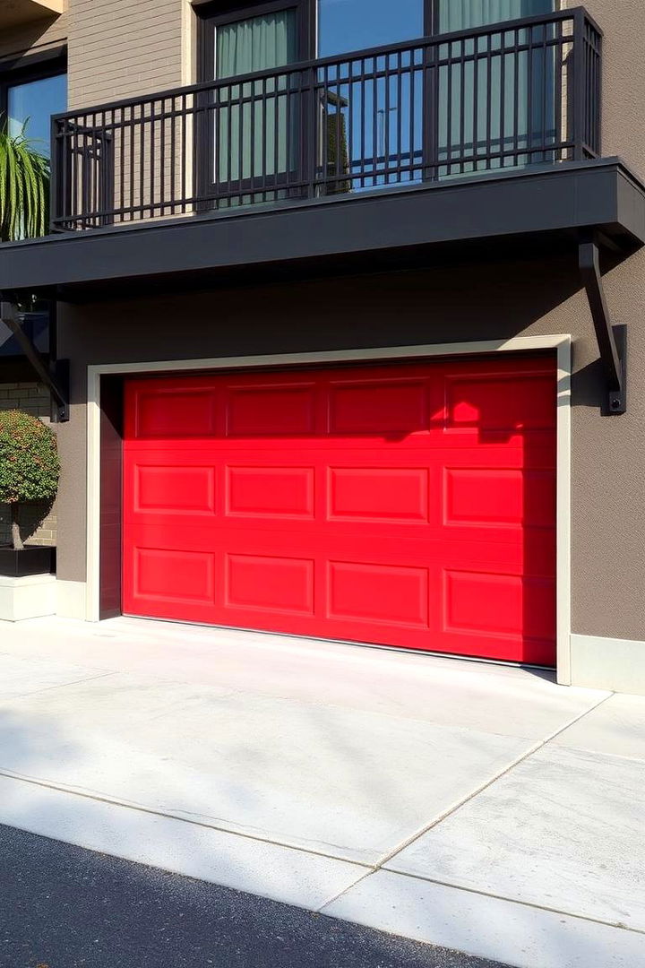 Bold Color Statement - 22 Garage Door Paint Ideas