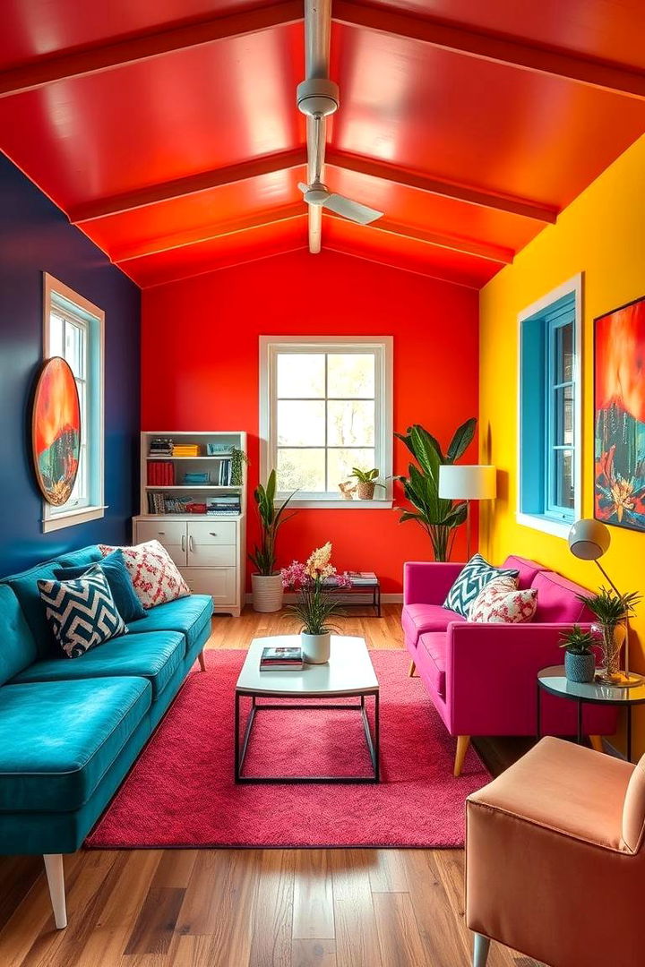 Bold Color Statement - 22 She Shed Interior Ideas