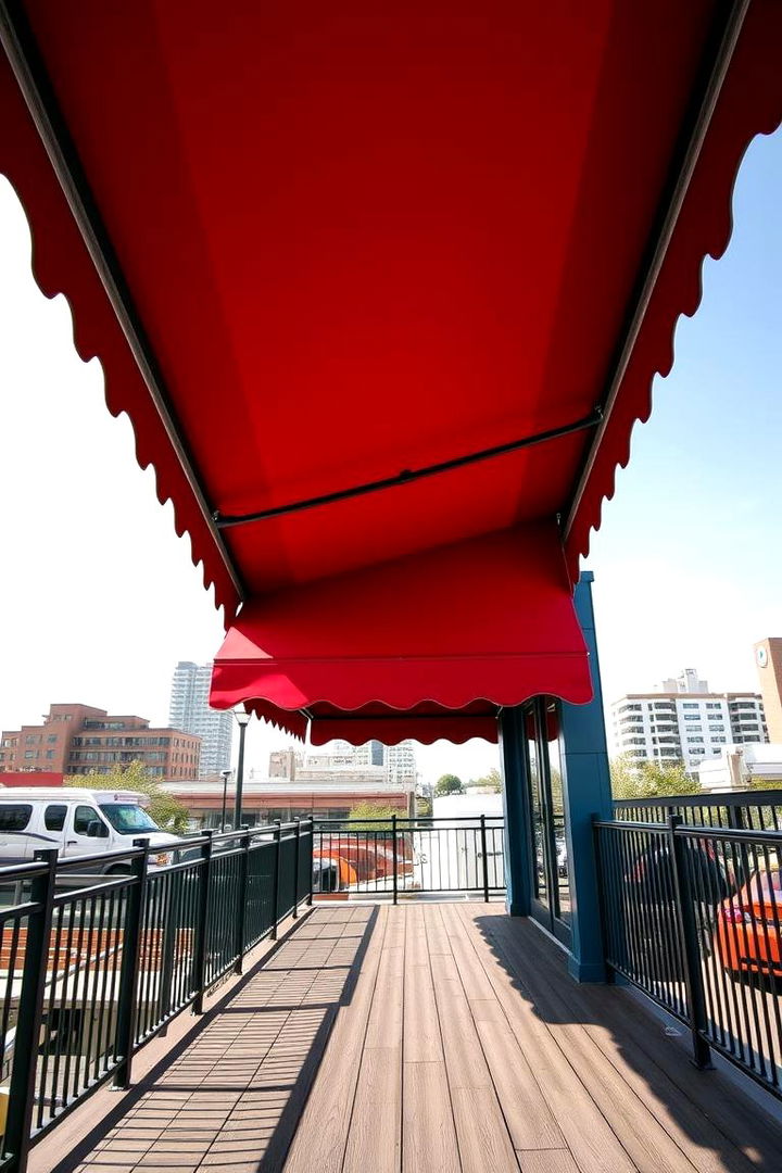Bold Color Statement Awning - 22 Deck Awning Ideas