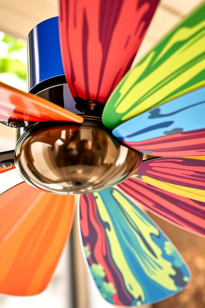 Bold Color Statement Design - 22 Patio Fan Ideas