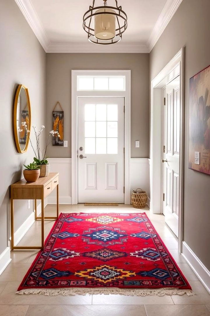 Bold Color Statement Rugs - 22 Entryway Rug Ideas