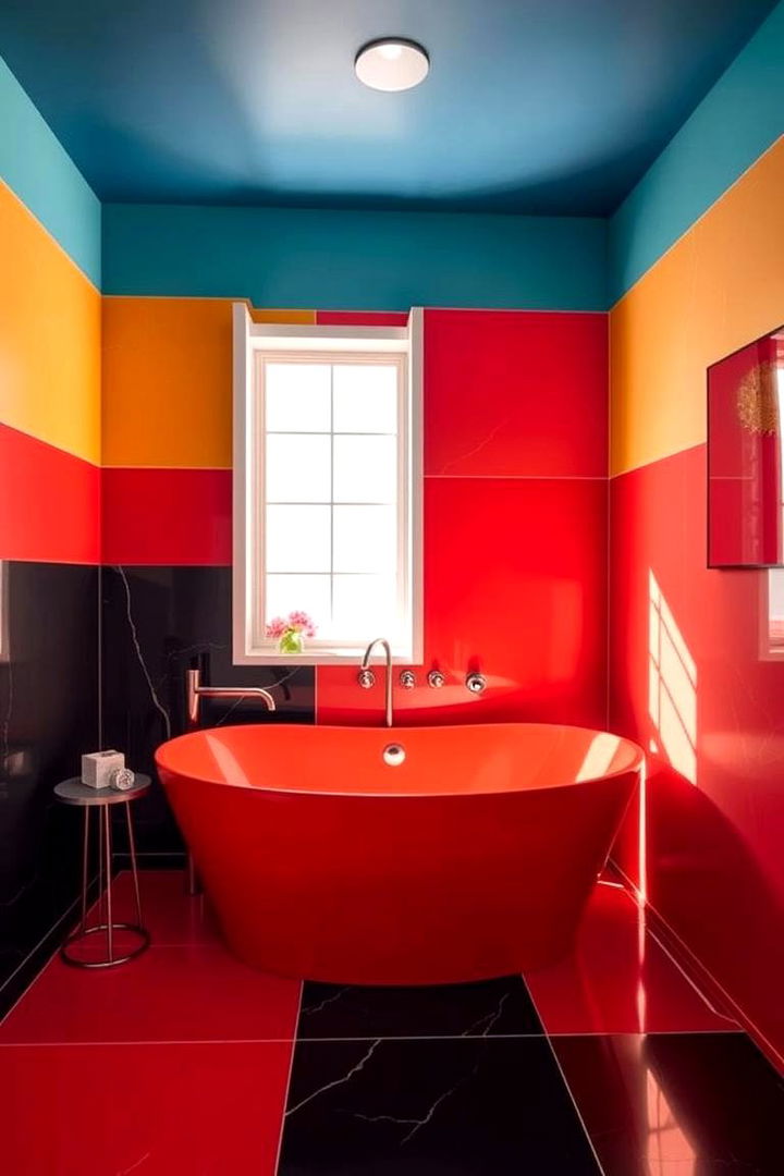 Bold Color Statement - 22 Drop in Tub Ideas