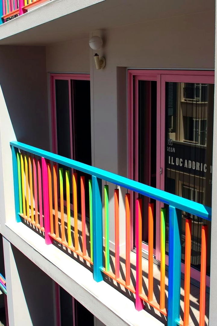 Bold Color Statements - 22 Balcony Railing Design Ideas