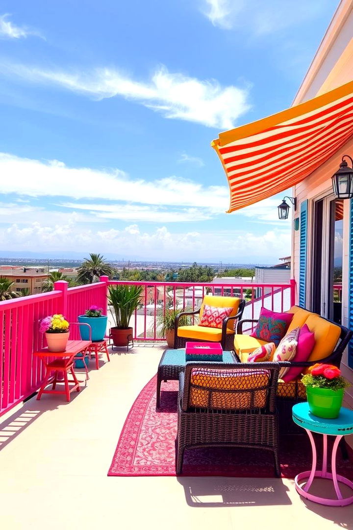 Bold Color Statements - 22 French Balcony Ideas