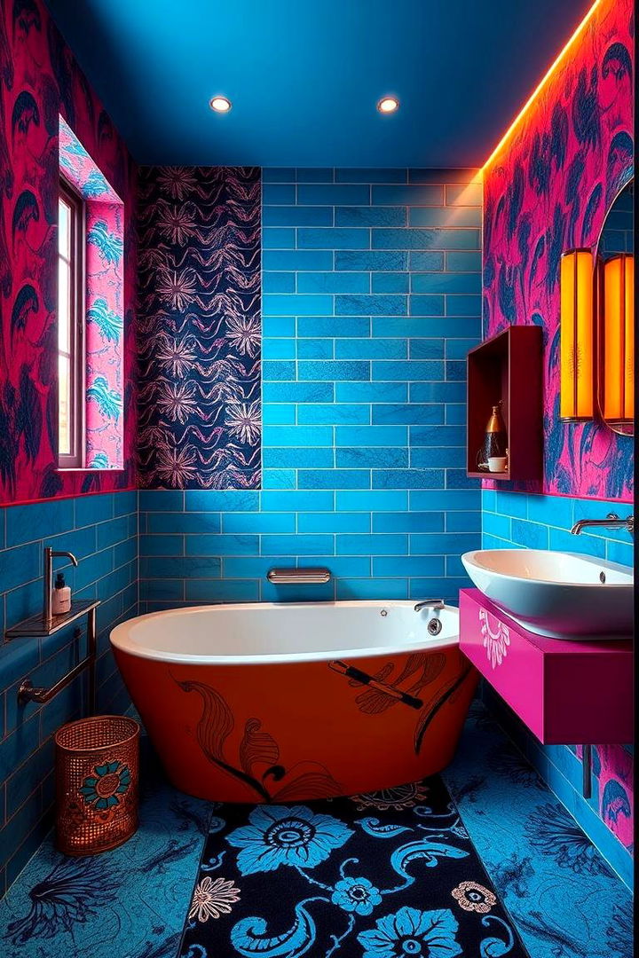 Bold Color Statements - 22 Tub-shower Combo Ideas