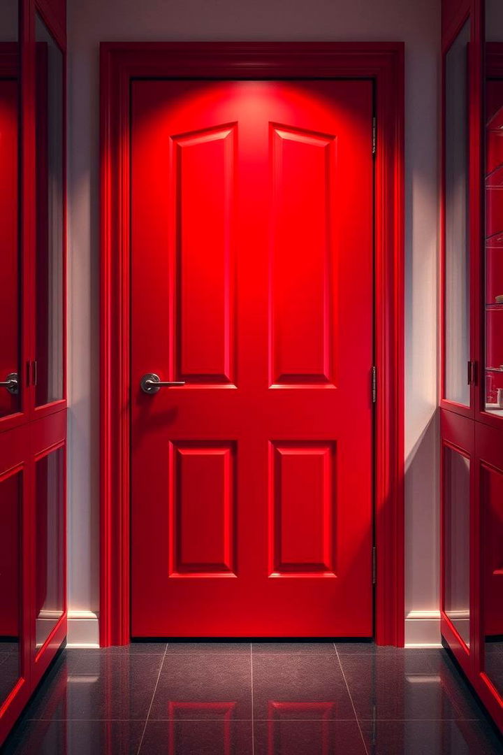 Bold Colored Pantry Door - 22 Pantry Door Ideas
