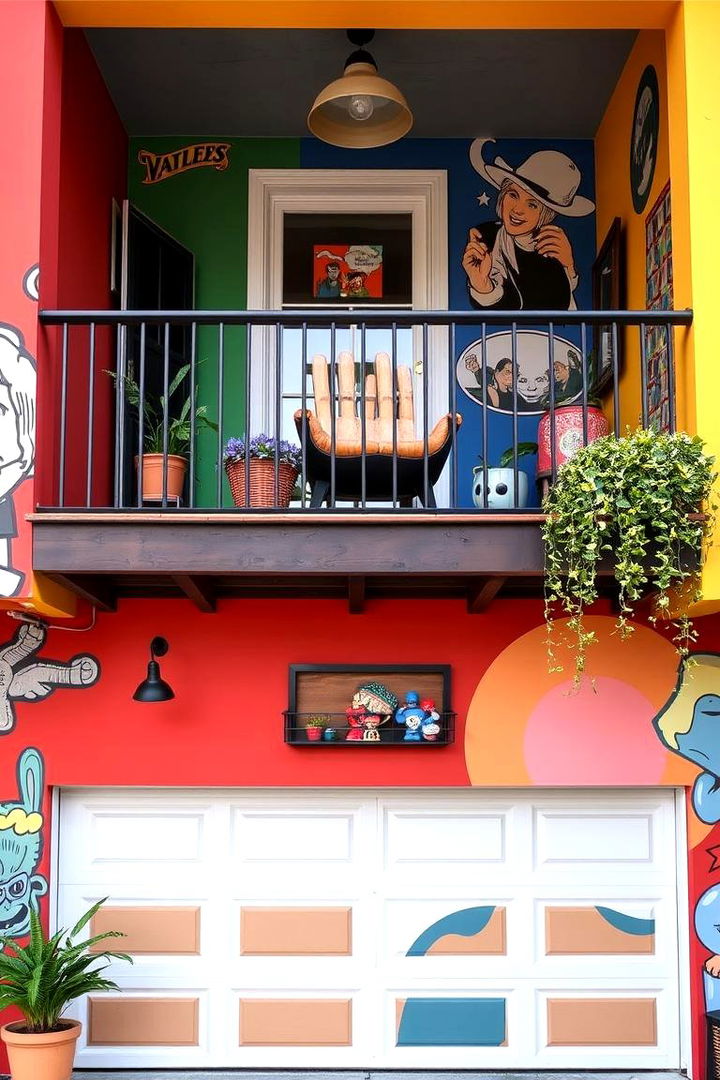 Bold Colorful Accent Walls - 22 Balcony Over Garage Ideas