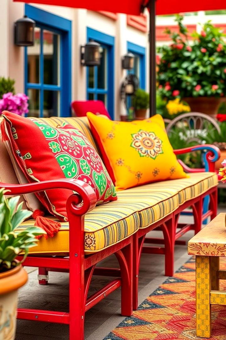Bold Colorful Accents - 22 Outdoor Furniture Ideas