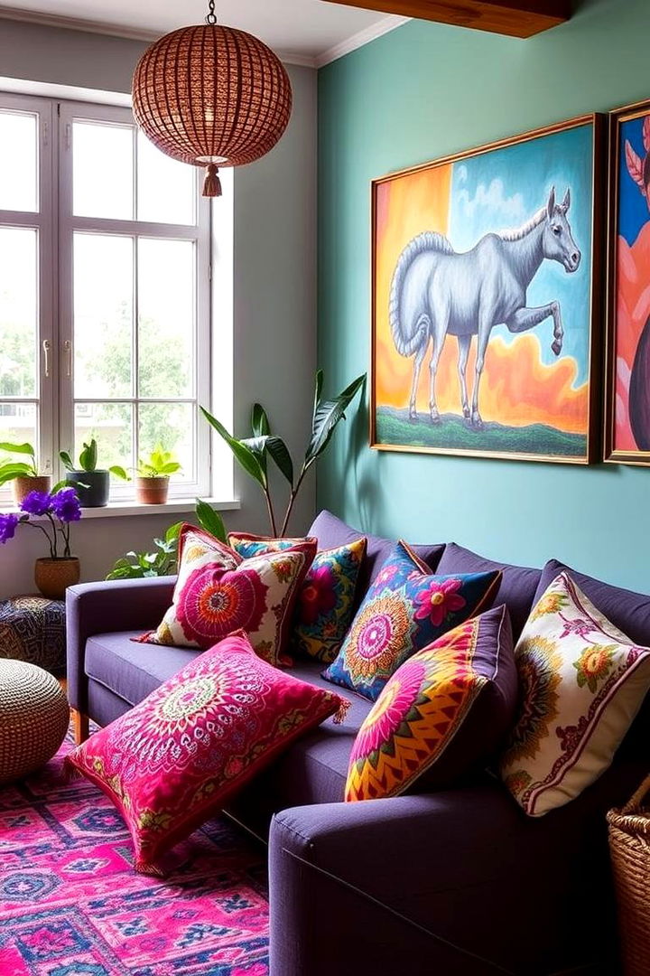 Bold Colorful Accents - 22 Bohemian Interior Design Ideas