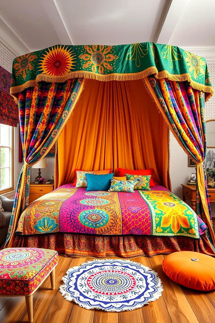 Bold Colorful Canopy Bed - 22 Canopy Bed Ideas