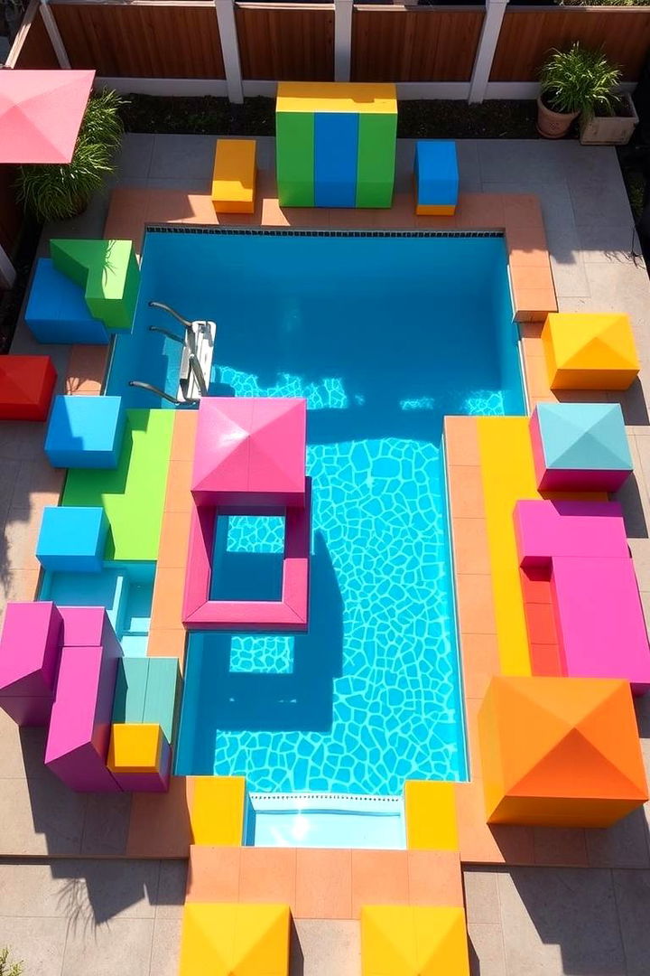 Bold Colorful Modular Sets - 22 Pool Furniture Ideas